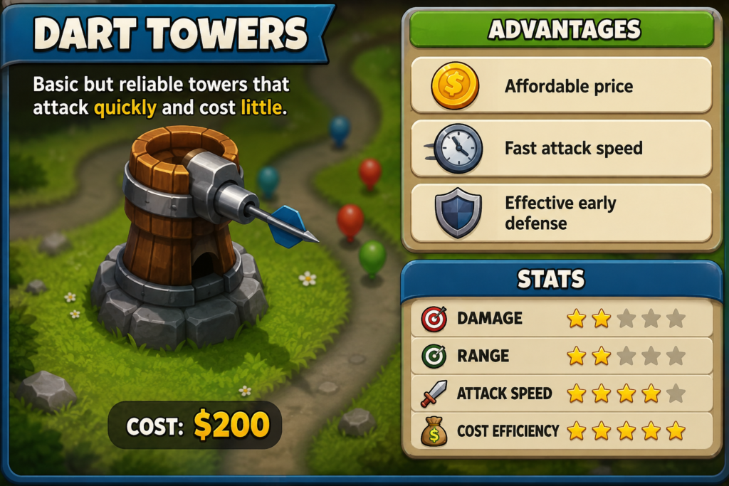 Types of Towers in the Game