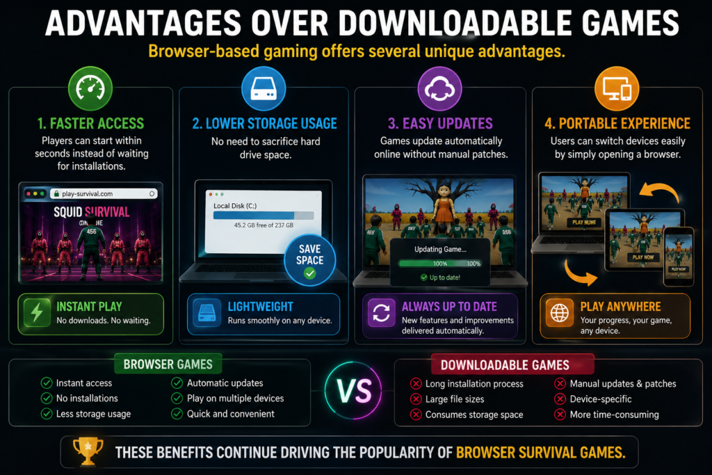 Advantages Over Downloadable Games