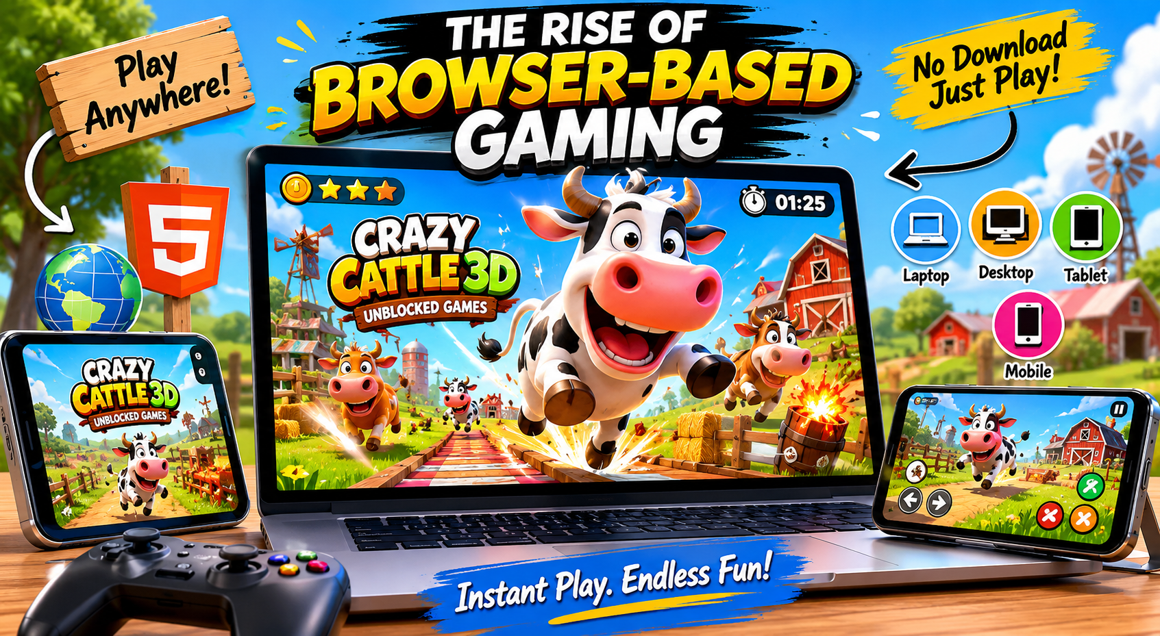 crazy cattle 3d unblocked games