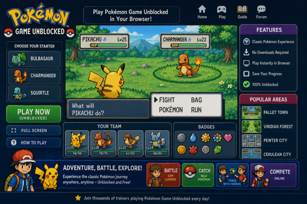 pokemon game unblocked