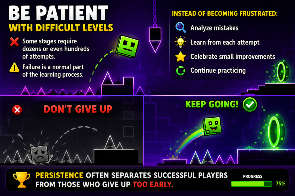 Be Patient with Difficult Levels