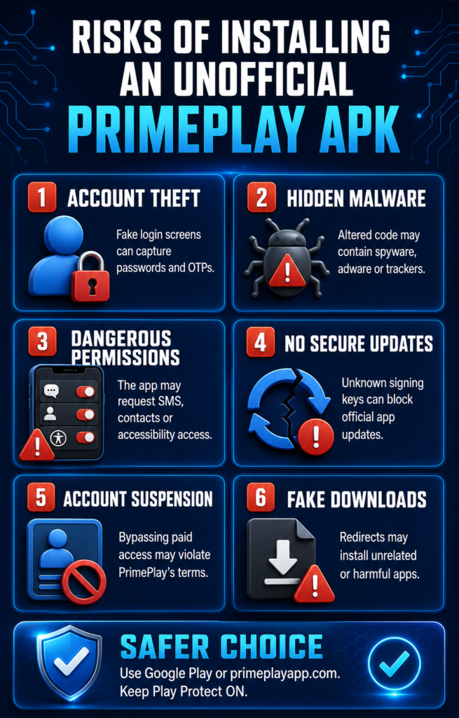 Risks of Installing an Unofficial PrimePlay APK